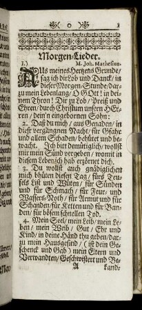Morgen-Lieder. - Weihnacht-Lieder.