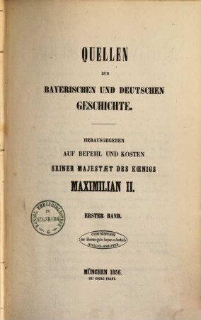 Schenkungsbuch des Klosters St. Emmeramm zu Regensburg