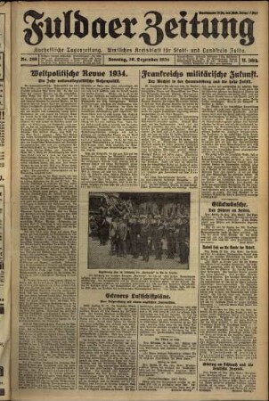 Erste Ausgabe vom Sonntag, den 30. Dezember 1934.