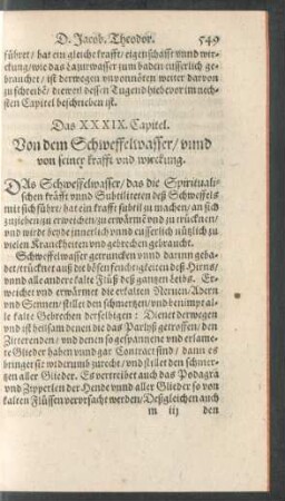 Das XXXIX. Capitel.