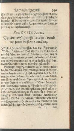 Das XXXIX. Capitel.