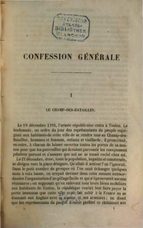 Confession générale par Frédéric Soulié, 1