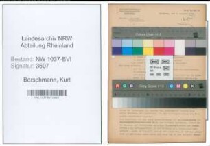 Entnazifizierung Kurt Berschmann , geb. 08.02.1892 (Fabrikdirektor)