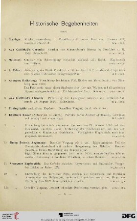 Historische Begebenheiten (Nr. 1-137)