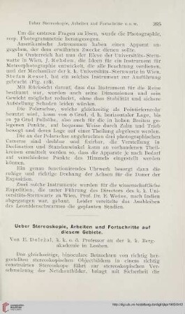 14: Ueber Stereoskopie, Arbeiten und Fortschritte auf diesem Gebiete