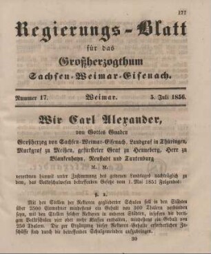 Nr. 17 : 5. Juli 1856