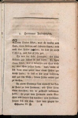 1. Hermanns Aufrichtigkeit