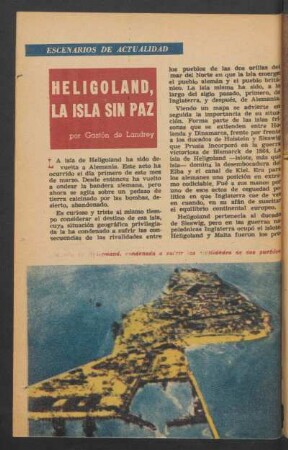 Helgoland, la isla sin paz : Escenarios de actualidad