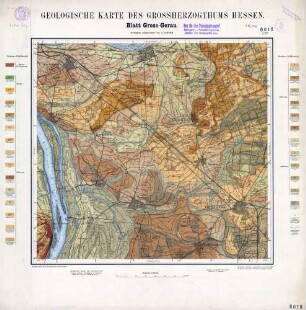 [6016] Gross-Gerau, Geologische Karte des Grossherzogthums Hessen