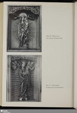 Abb. 26: Marienaltar der Zittauer Frauenkirche - Abb. 27: Marienaltar der Kamenzer Klosterkirche