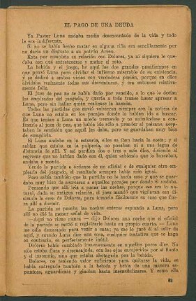El pago de una deuda