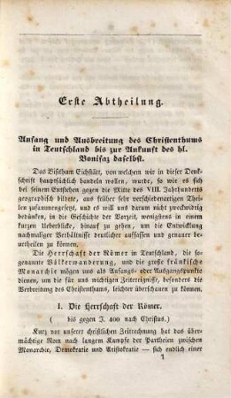 Anfang und Verbreitung des Christenthumes im südlichen Teutschlande, besonders Errichtung der Diöcese Eichstätt : Denkschrift zur eilften Säcularfeier des Bißthumes Eichstätt