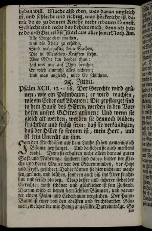 25. Junii. Psalm XCII. 13 - 16. - 30. Junii. Lucä XV. 4. 5.