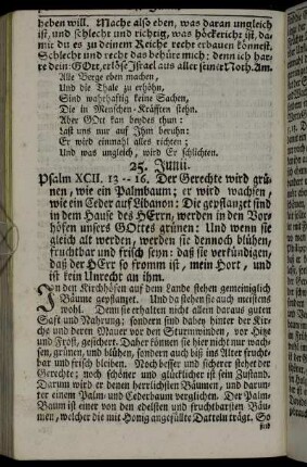 25. Junii. Psalm XCII. 13 - 16. - 30. Junii. Lucä XV. 4. 5.