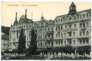Marienbad. Franz-Josefs-Platz mit Grand Hotel Ott : Marienbad. Franz-Josefs-Platz, links Grand Hotel Ott (1901 eröffnet; A. Heymann), heute Hotel Pacific