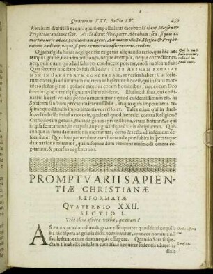 Quaternio XXII.