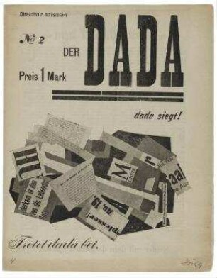 Der Dada.- Berlin: Selbstverlag, 1919, Nr. 2 Dezember. Direktion Raoul Hausmann