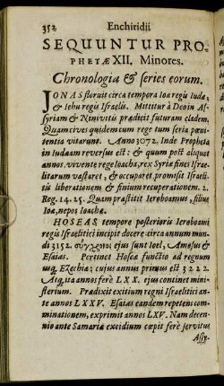 Sequuntur Prophetiæ XII. Minores.