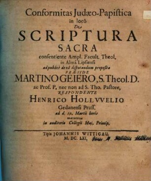 Conformitas Judaeo-papistica in loco de Scriptura Sacra