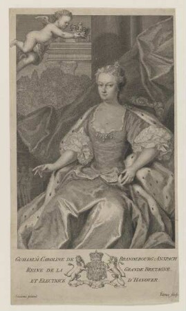 Bildnis der Guillelm. Caroline de Brandenbourg-Anspach, Reine de la Grande Bretagne