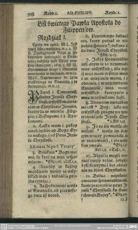 List swietego Pawła Apostoła do Filippensow