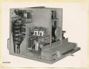 10-kW-Fernsehsender Nr. 507, Schrank B6 Einschub Oszillograph Seite rechts, Foto 1954