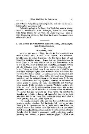 Die Heilung des Stotterns in Einzelfällen, Lehrgängen und Sonderklassen