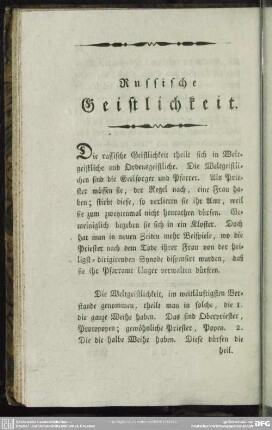 Russische Geistlichkeit