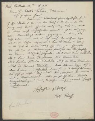 Brief an B. Schott's Söhne : 28.10.1915