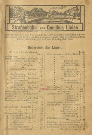 Straßenbahn- und Omnibus-Linien