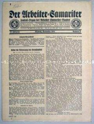 Monatszeitung "Der Arbeiter-Samariter"