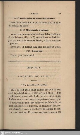 Chapitre II. Potages de luxe