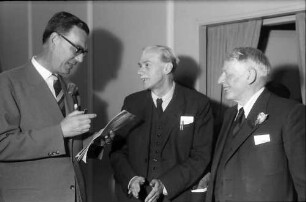 9. Tagung 1959 Physiker: Graf Lennart Bernadotte, Paul Dirac, Sir George P. Thomson