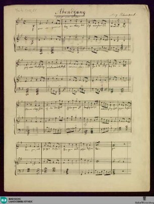 2 Lieder - Mus. Hs. 1418,81 : V, pf