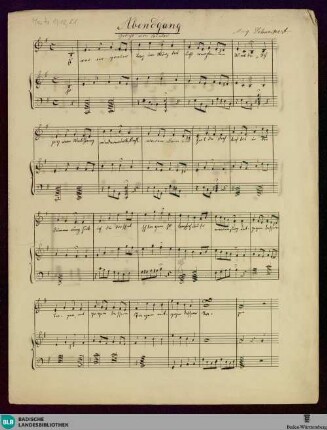 2 Lieder - Mus. Hs. 1418,81 : V, pf