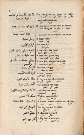Arabic and english grammatical exercises and familiar dialogues : chiefly intended for the use of students in the english language