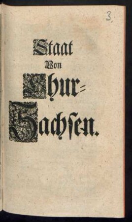 Staat Von Chur-Sachsen