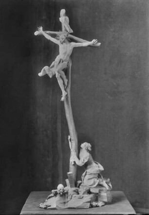 Kreuzigungsgruppe — Christus am Kreuz mit Maria Magdalena