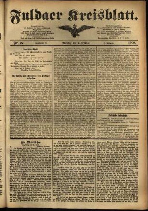 Ausgabe vom Montag, den 03. Februar 1908.