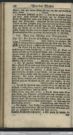 VII. Von den Weisen aus Morgenland