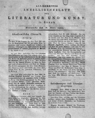 1803-03-16 : 72. Stück