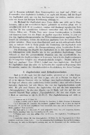 3. Jagdscheine und Erlaubnisscheine