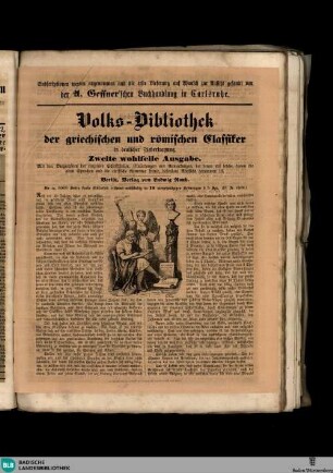 Karlsruher Tagblatt, Volks-Bibliothek