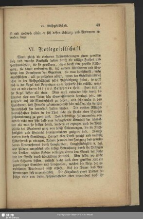 VI. Reisegesellschaft