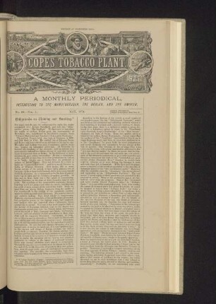 Cope's Tobacco Plant. No. 50. - Vol. I. May, 1874.