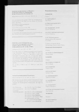 Bestellung von Berufsrichtern zu Mitgliedern des Ehrengerichtshofs für Rechtsanwälte bei dem Hanseatischen Oberlandesgericht
