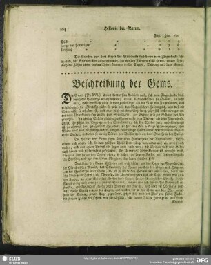 Beschreibung der Gems