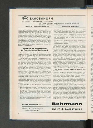 Bericht aus der Notgemeinschaft der Flughafen-Anlieger Hamburg e. V.