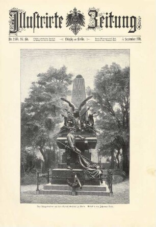 Grafik "Das Kriegerdenkmal auf dem Garnisonskirchhofe zu Berlin"