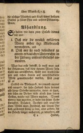 67-84, Abhandlung